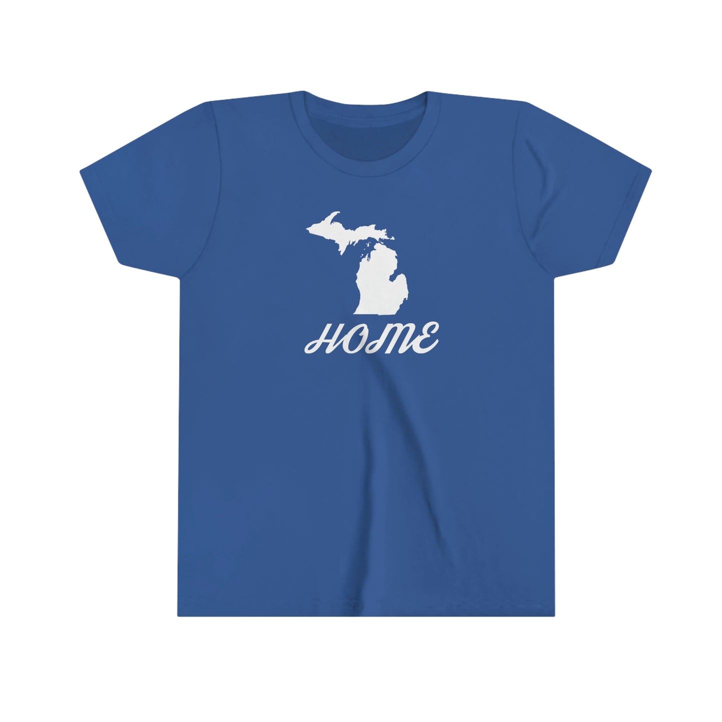 Michigan 'Home' T-Shirt (Retro Script Font) | Youth Short Sleeve