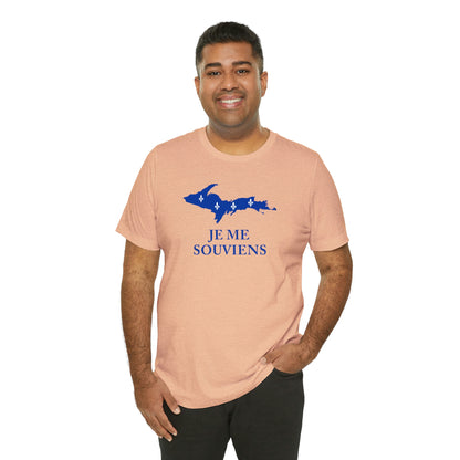 Upper Peninsula 'Je Me Souviens' T-Shirt (w/ UP Quebec Flag Outline) | Unisex Standard Fit