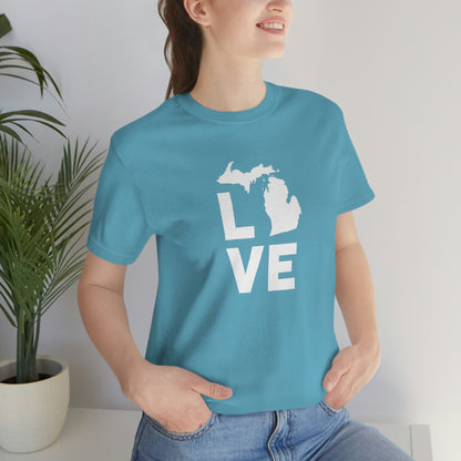 Michigan 'Love' T-Shirt (Geometric Sans Font) | Unisex Standard Fit