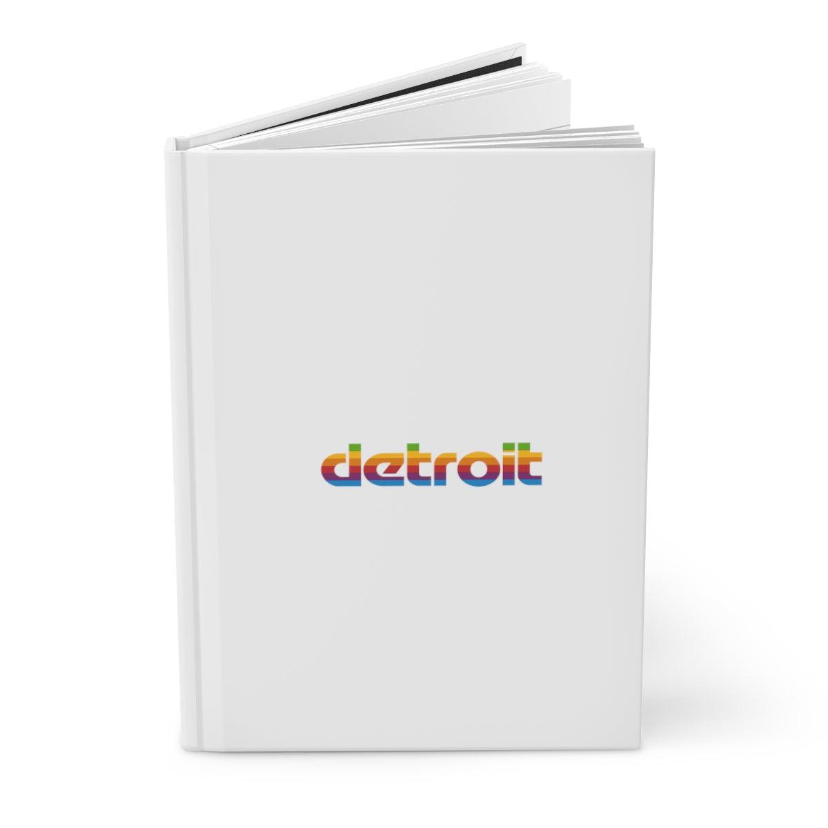 'Detroit' Ruled Hardcover Journal (1980s Pomaceous Computer Parody) - Circumspice Michigan