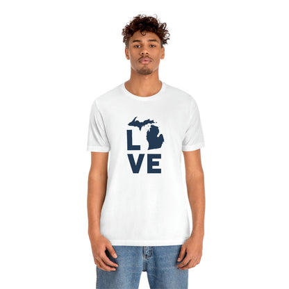 Michigan 'Love' T-Shirt (Geometric Sans Font) | Unisex Standard Fit