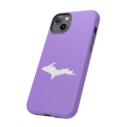 Michigan Upper Peninsula Tough Phone Case (Lavender w/ UP Outline) | Apple iPhone