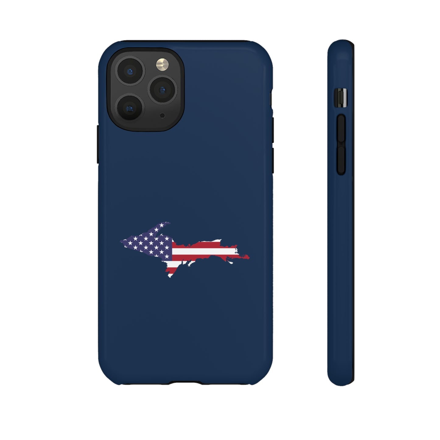 Michigan Upper Peninsula Tough Phone Case (Navy w/ UP USA Outline) | Apple iPhone