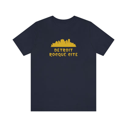 'Détroit Rocque Cité' with Skyline T-Shirt | Unisex Standard Fit