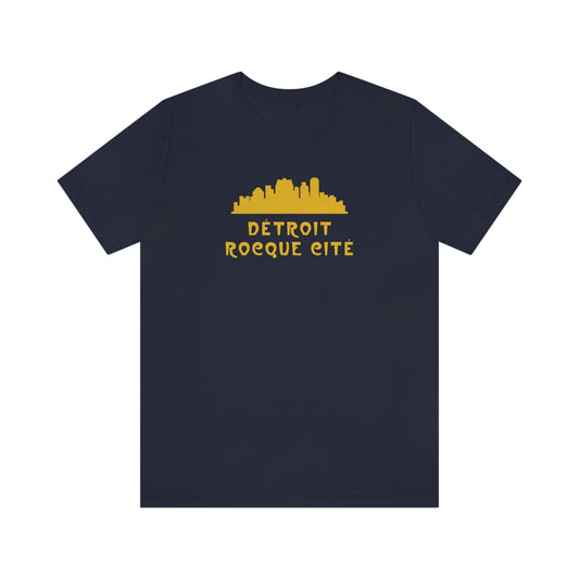 'Détroit Rocque Cité' with Skyline T-Shirt | Unisex Standard Fit