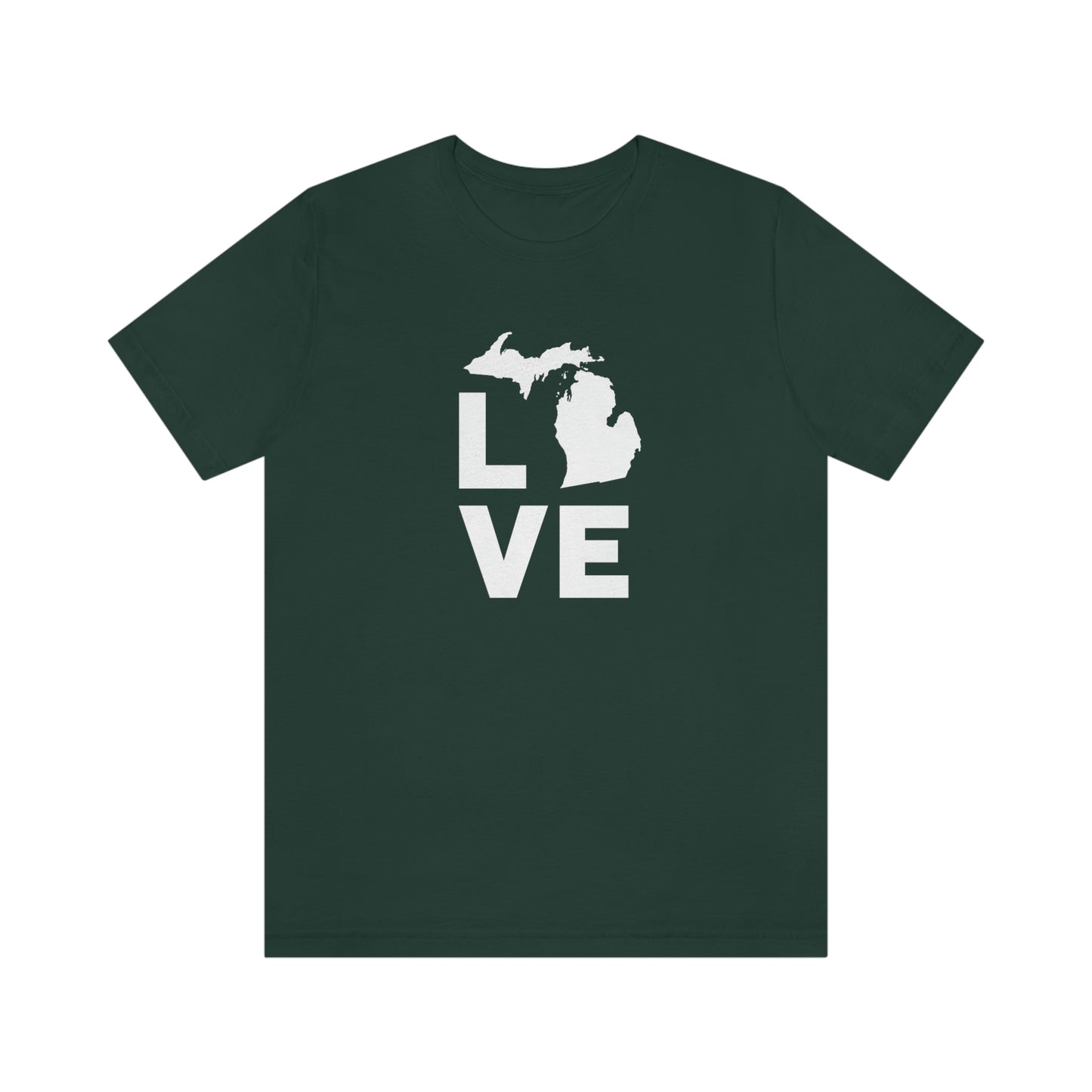 Michigan 'Love' T-Shirt (Geometric Sans Font) | Unisex Standard Fit