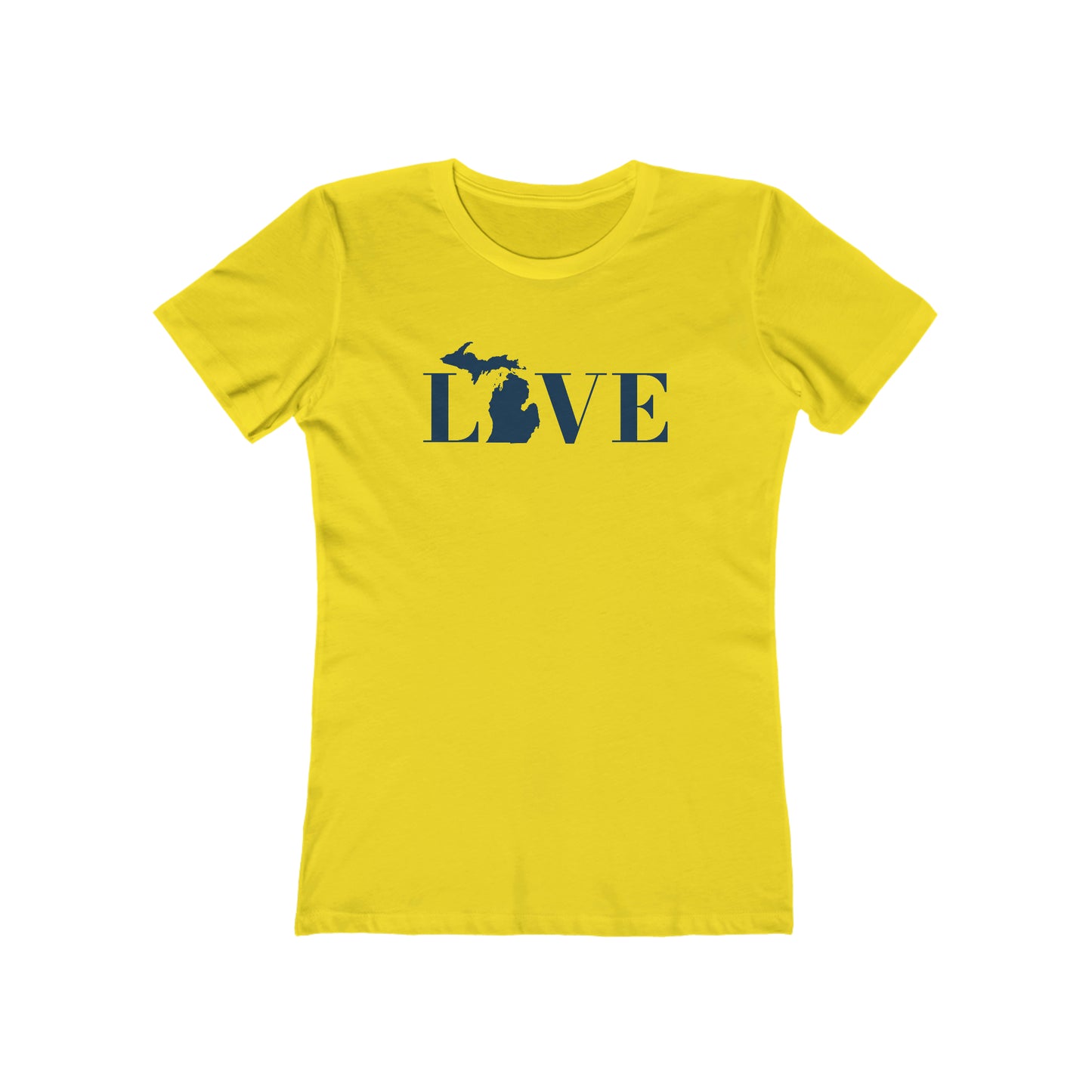 Michigan 'Love' T-Shirt (Didone Font) | Women's Boyfriend Cut