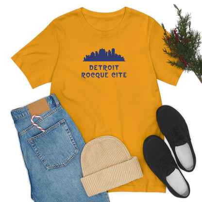 'Détroit Rocque Cité' with Skyline T-Shirt | Unisex Standard Fit