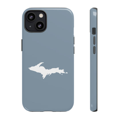 Michigan Upper Peninsula Tough Phone Case (B24 Liberator Grey w/ UP Outline) | Apple iPhone