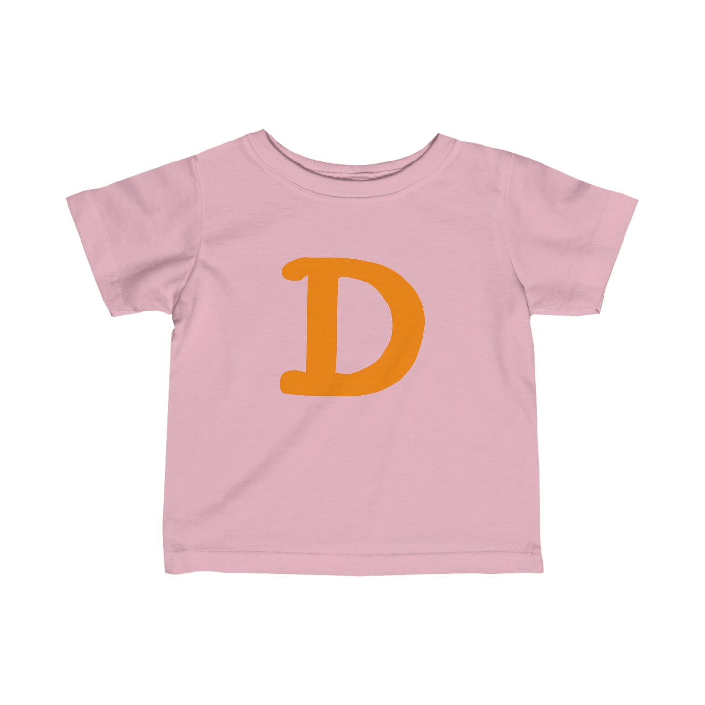 Detroit 'Old French D' T-Shirt (Orange Full Body Outline) |  Infant Short Sleeve