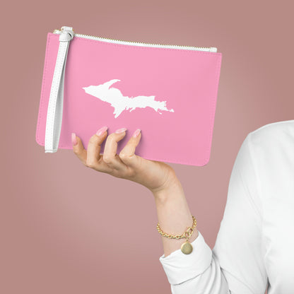 Michigan Upper Peninsula Clutch Bag ('67 Caddie Pink w/UP Outline)