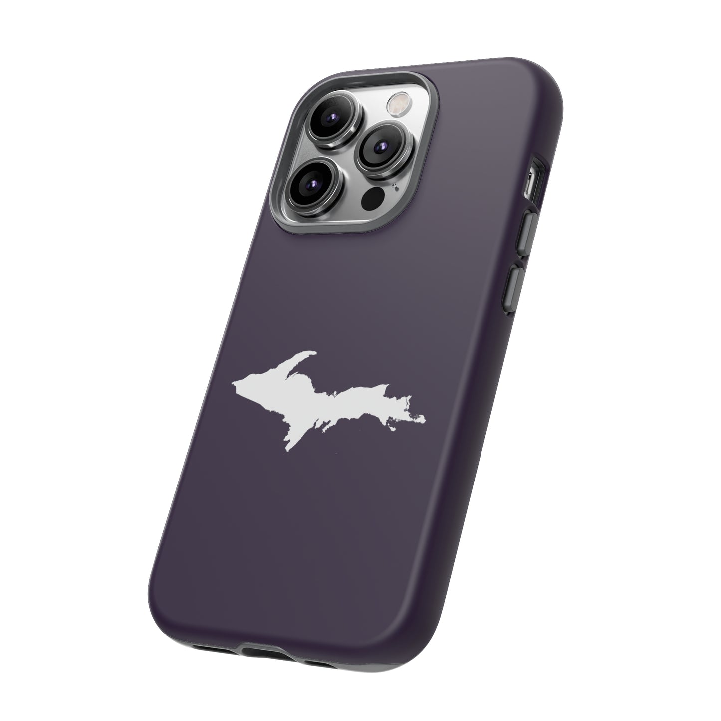 Michigan Upper Peninsula Tough Phone Case (Blackcurrant w/ UP Outline) | Apple iPhone