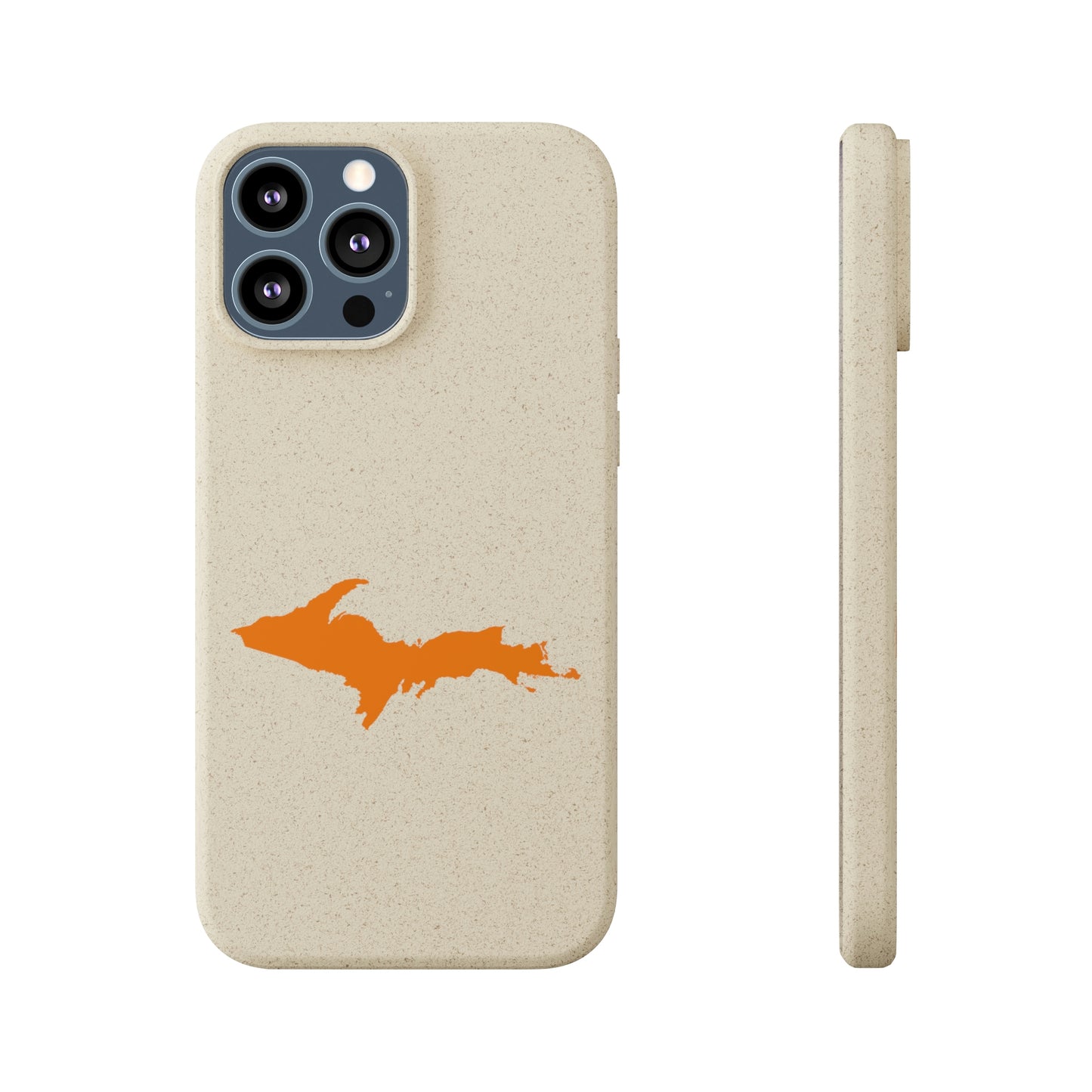 Michigan Upper Peninsula Biodegradable Phone Cases (w/ Orange UP Outline) | Apple iPhone