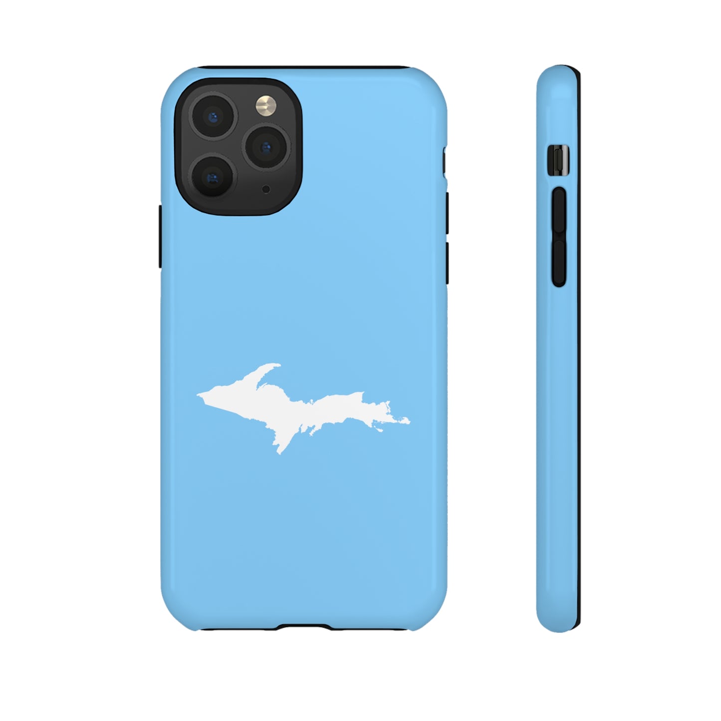 Michigan Upper Peninsula Tough Phone Case (McNamera Blue w/ UP Outline) | Apple iPhone