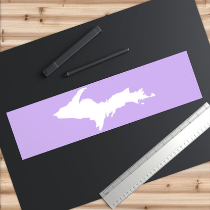 Michigan Upper Peninsula Bumper Sticker (w/ UP Outline) | Lavender Background