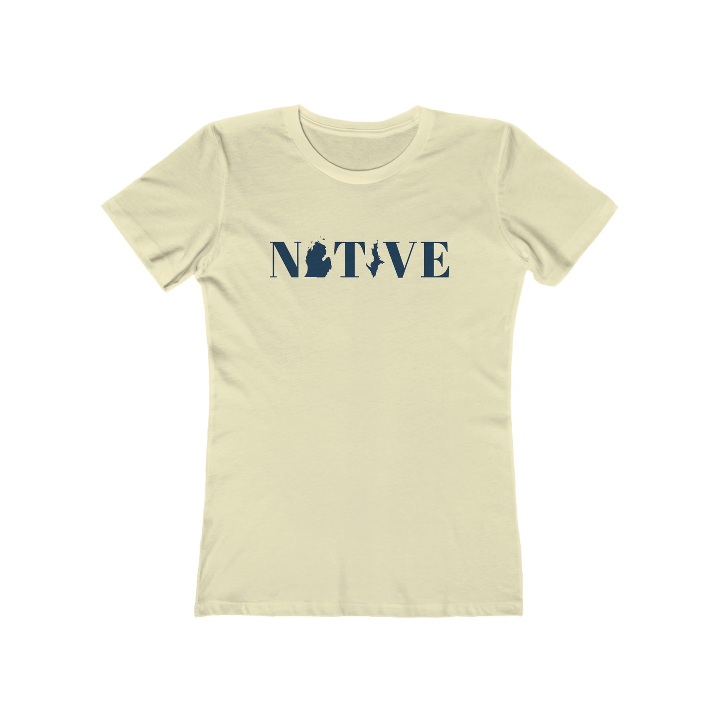 Michigan 'Native' T-Shirt (Didone Font) | Women's Boyfriend Cut