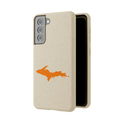 Michigan Upper Peninsula Biodegradable Phone Cases (w/ Orange UP Outline) | Samsung Android