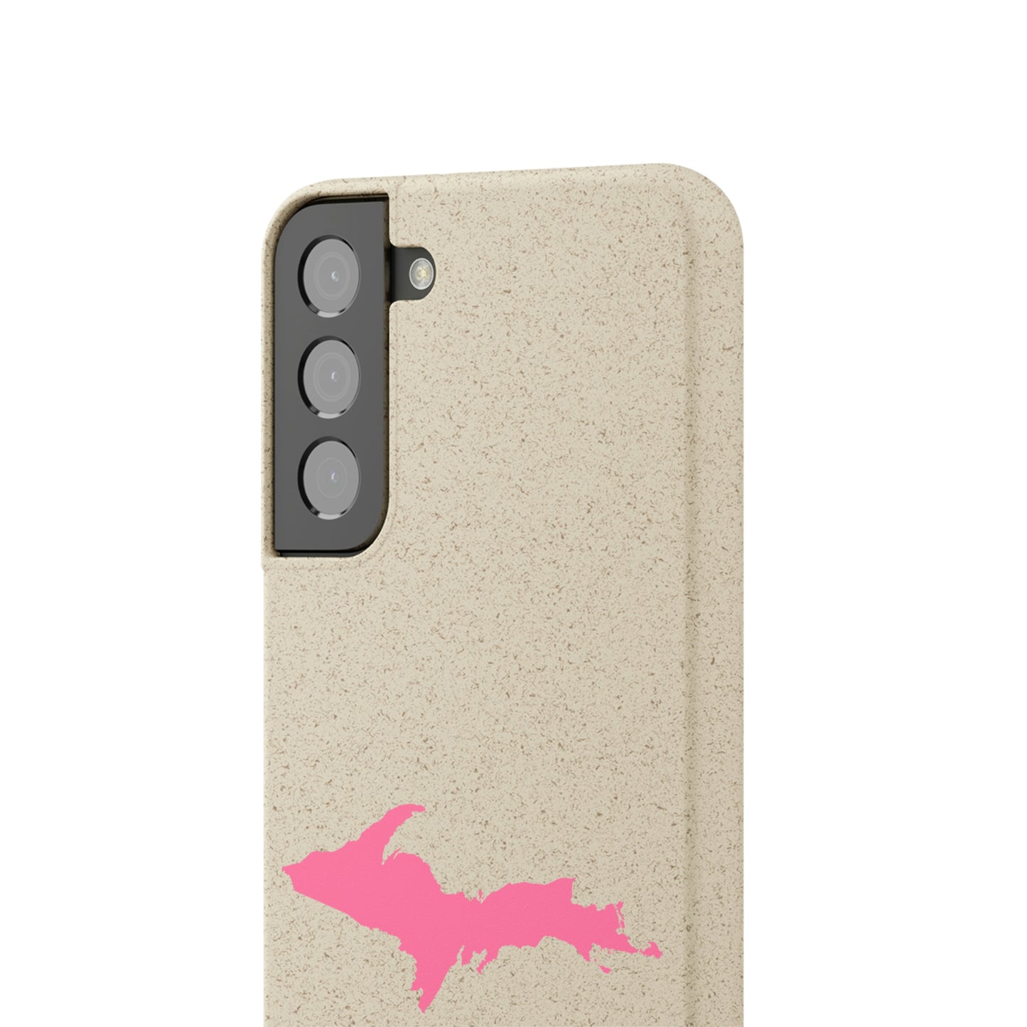 Michigan Upper Peninsula Biodegradable Phone Cases (w/ Pink UP Outline) | Samsung Android