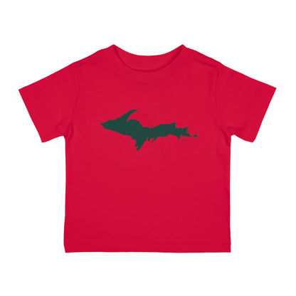 Michigan Upper Peninsula Infant T-Shirt (w/ Green UP Outline) | Short Sleeve