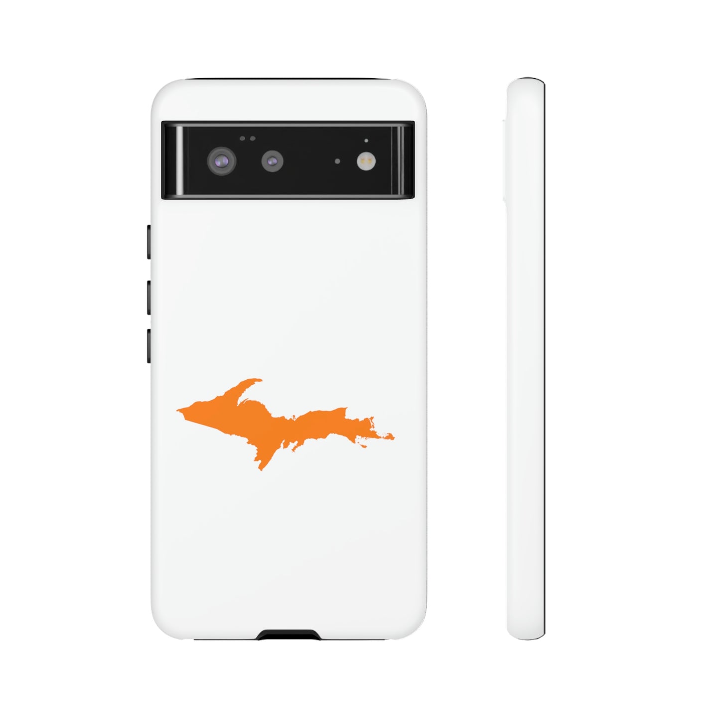 Michigan Upper Peninsula Tough Phone Case (w/ Orange UP Outline) | Samsung & Pixel Android