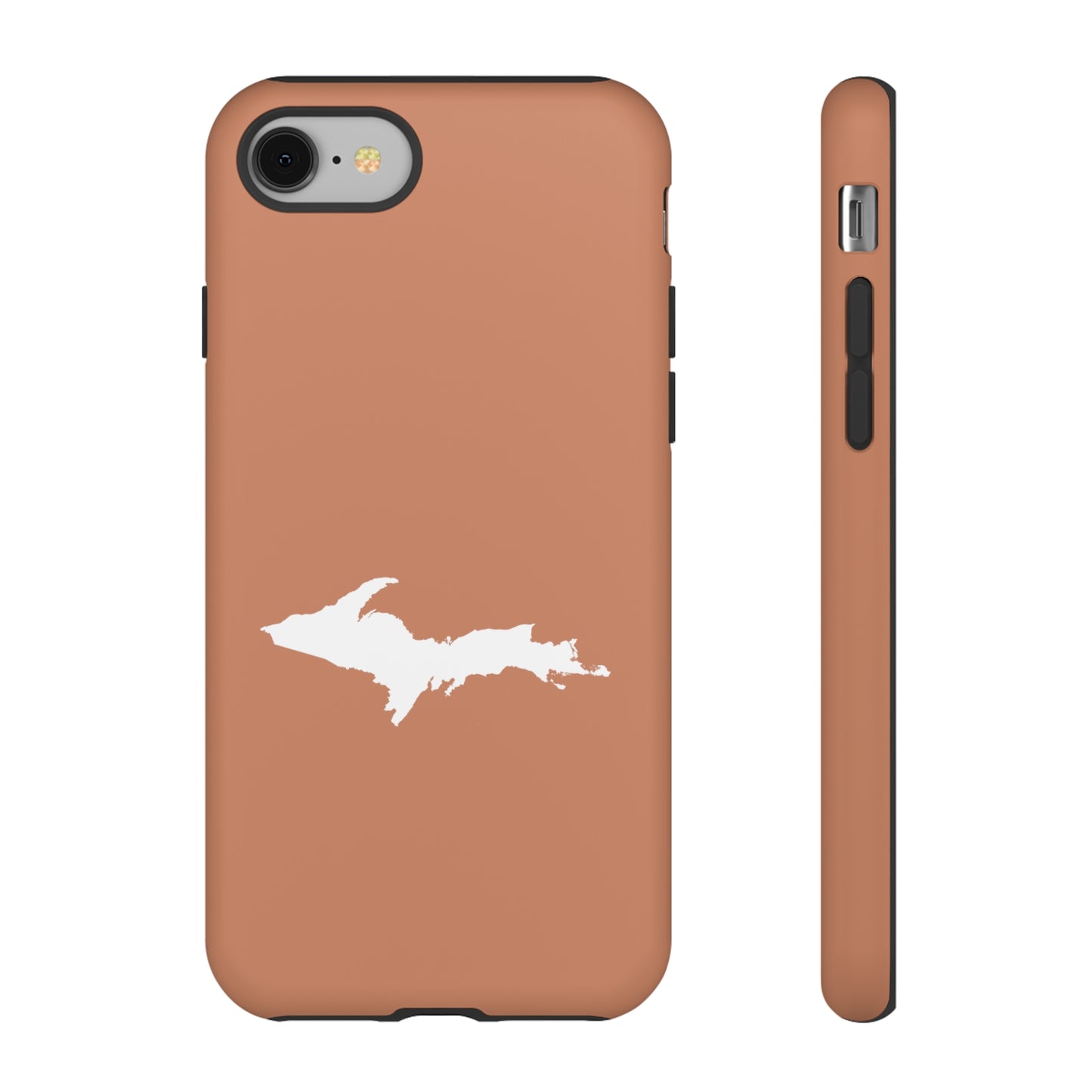 Michigan Upper Peninsula Tough Phone Case (Copper Color w/ UP Outline) | Apple iPhone