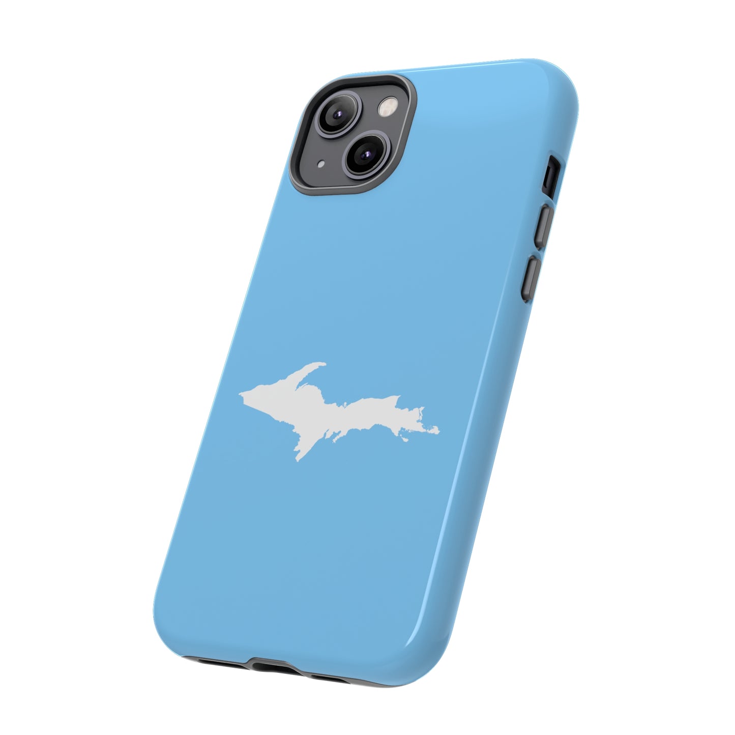 Michigan Upper Peninsula Tough Phone Case (McNamera Blue w/ UP Outline) | Apple iPhone