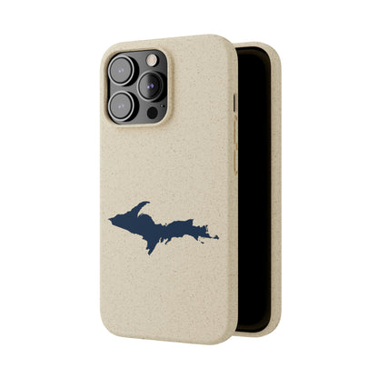 Michigan Upper Peninsula Biodegradable Phone Cases (w/ Navy UP Outline) | Apple iPhone