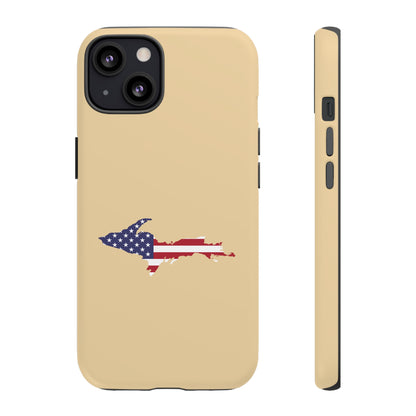 Michigan Upper Peninsula Tough Phone Case (Maple Color w/ UP USA Outline) | Apple iPhone