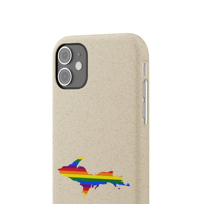 Michigan Upper Peninsula Biodegradable Phone Cases (w/ UP Pride Flag Outline) | Apple iPhone