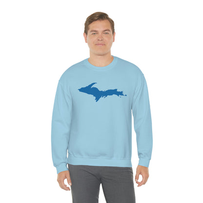 Michigan Upper Peninsula Sweatshirt (w/ Azure UP Outline) | Unisex Standard