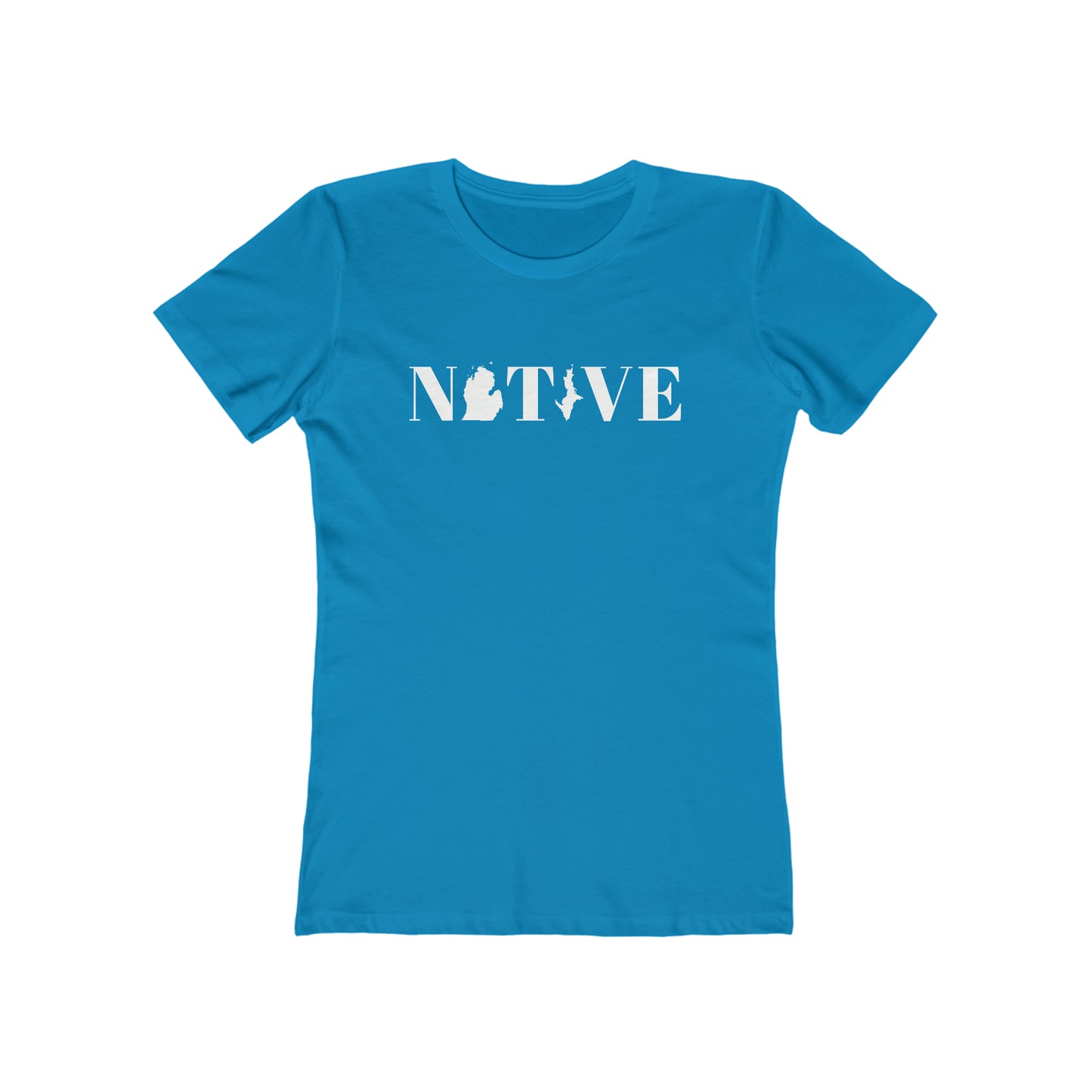 Michigan 'Native' T-Shirt (Didone Font) | Women's Boyfriend Cut