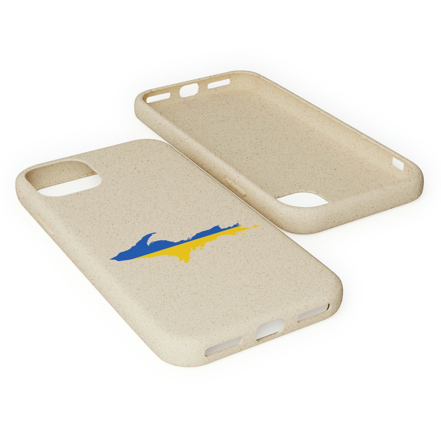 Michigan Upper Peninsula Biodegradable Phone Cases (w/ UP Ukraine Flag Outline) | Apple iPhone