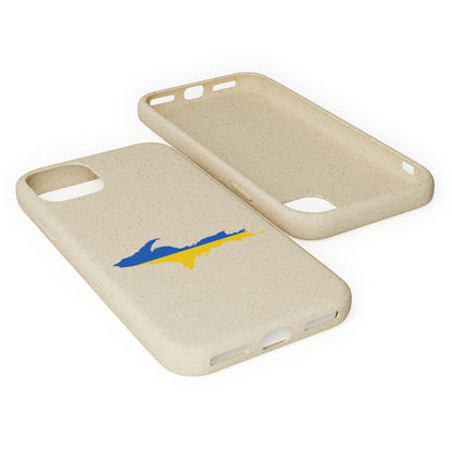 Michigan Upper Peninsula Biodegradable Phone Cases (w/ UP Ukraine Flag Outline) | Apple iPhone