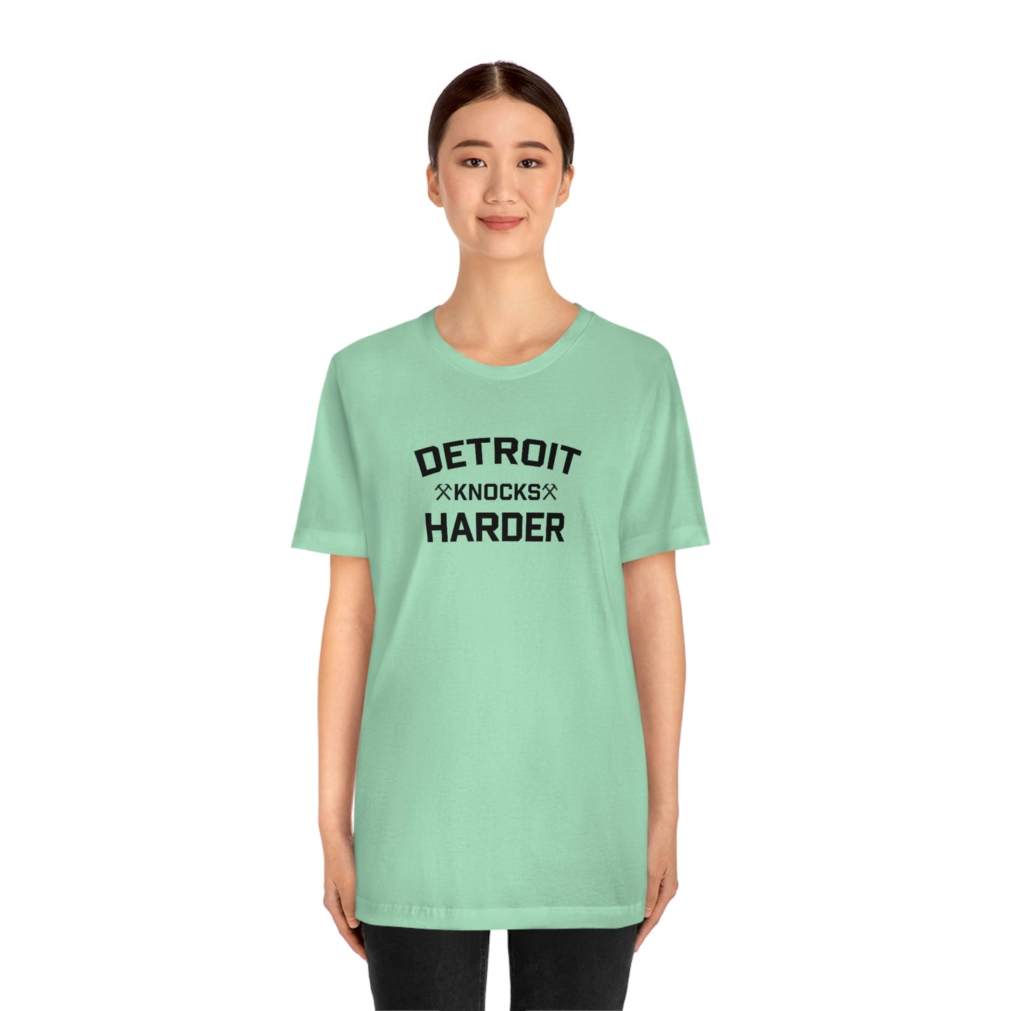 'Detroit Knocks Harder' T-Shirt | Unisex Standard Fit