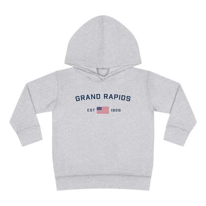 'Grand Rapids EST 1826' Hoodie (w/USA Flag Outline) | Unisex Toddler