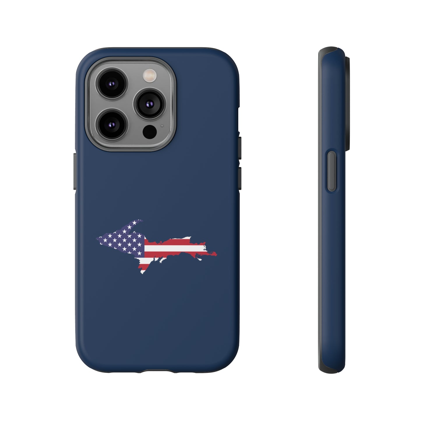 Michigan Upper Peninsula Tough Phone Case (Navy w/ UP USA Outline) | Apple iPhone