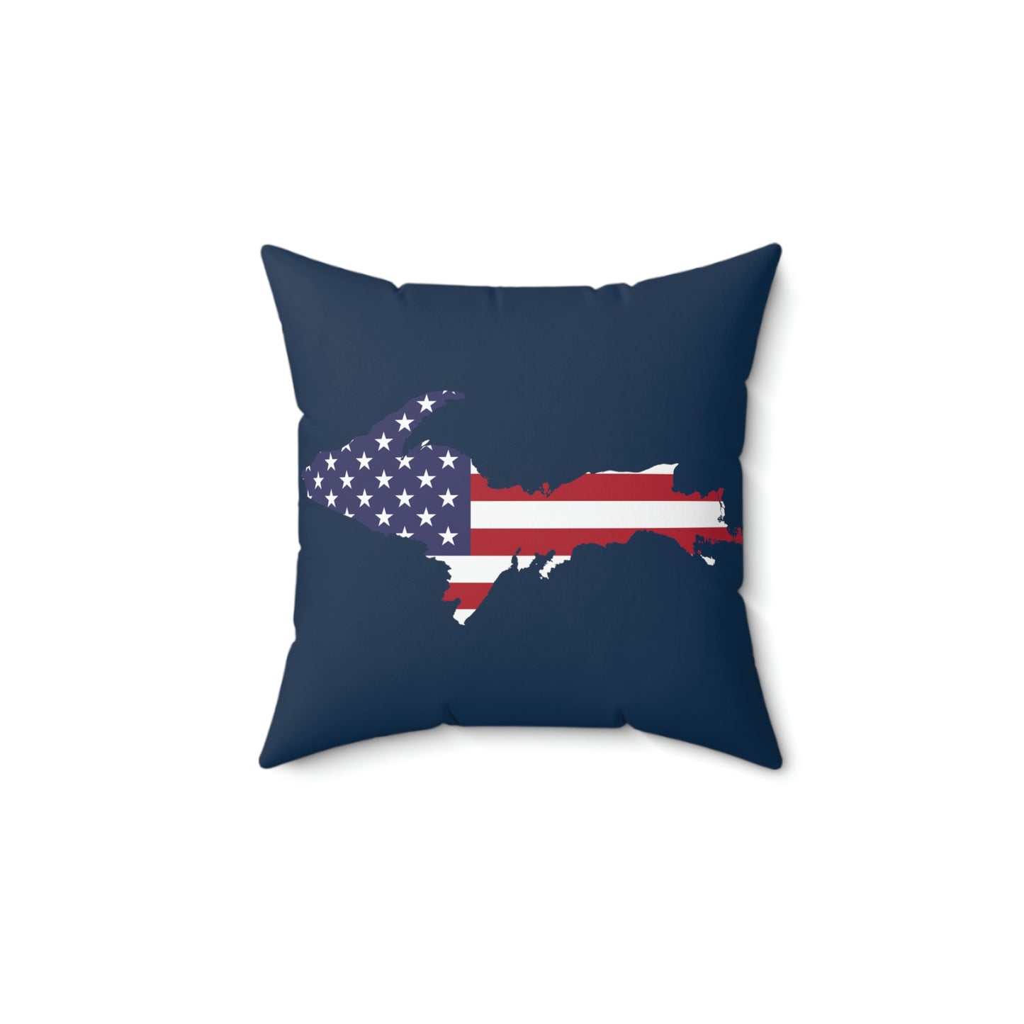 Michigan Upper Peninsula Accent Pillow (w/ UP USA Flag Outline) | Navy