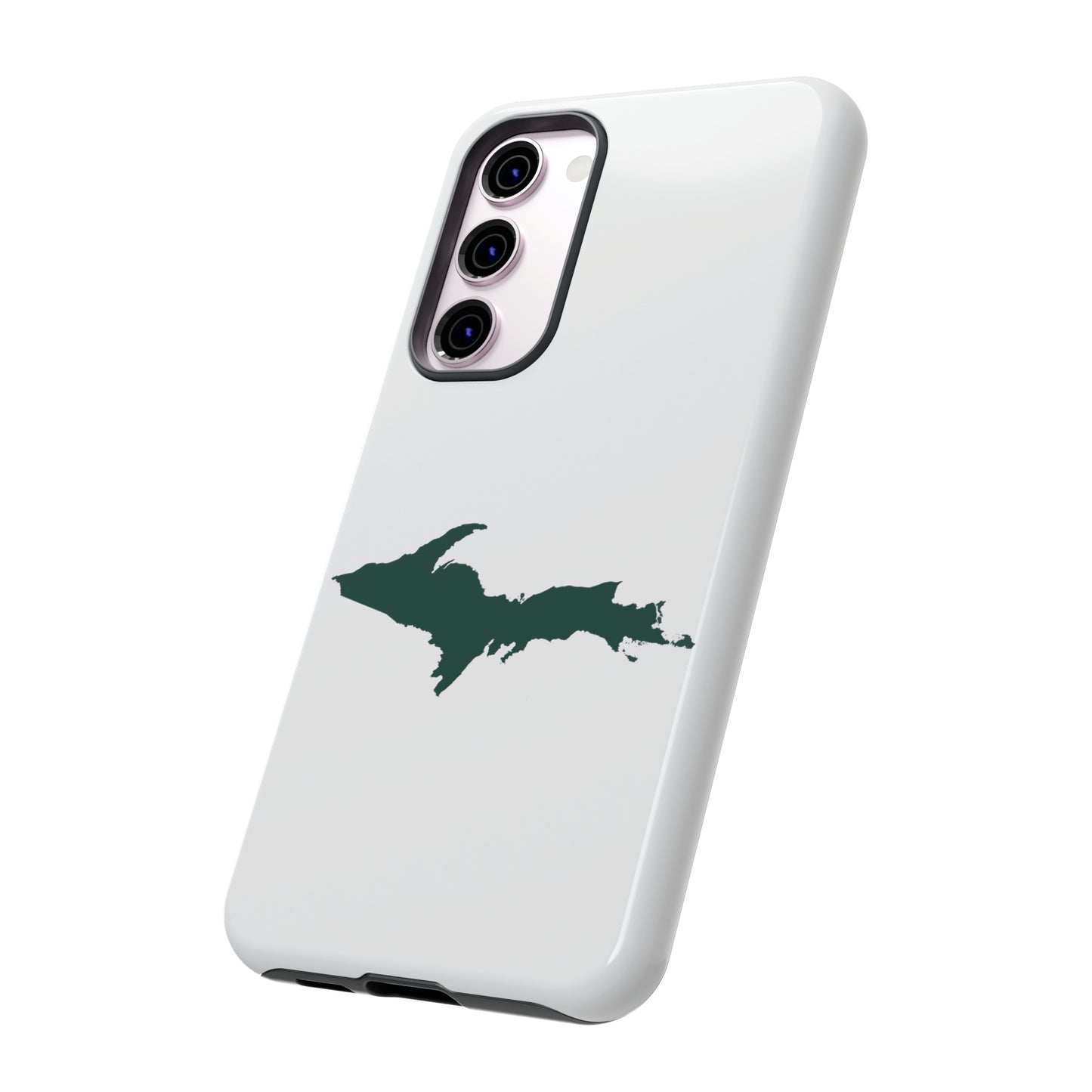 Michigan Upper Peninsula Tough Phone Case (w/ Green UP Outline) | Samsung & Pixel Android