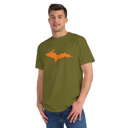 Michigan Upper Peninsula T-Shirt (w/ Orange UP Outline) | Organic Unisex