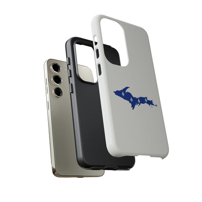 Michigan Upper Peninsula Tough Phone Case (Birch Bark White w/ UP Quebec Flag Outline) | Samsung & Pixel Android