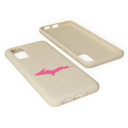 Michigan Upper Peninsula Biodegradable Phone Cases (w/ Pink UP Outline) | Samsung Android