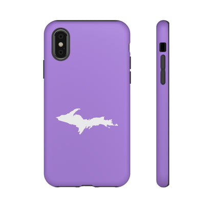 Michigan Upper Peninsula Tough Phone Case (Lavender w/ UP Outline) | Apple iPhone