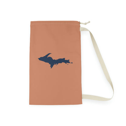 Michigan Upper Peninsula Laundry Bag (Copper Color w/ Navy UP Outline)