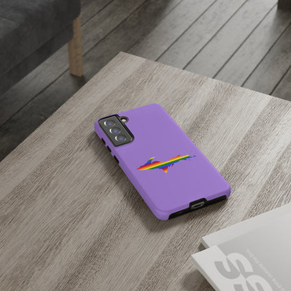 Michigan Upper Peninsula Tough Phone Case (Lavender w/ UP Pride Flag Outline) | Samsung & Pixel Android