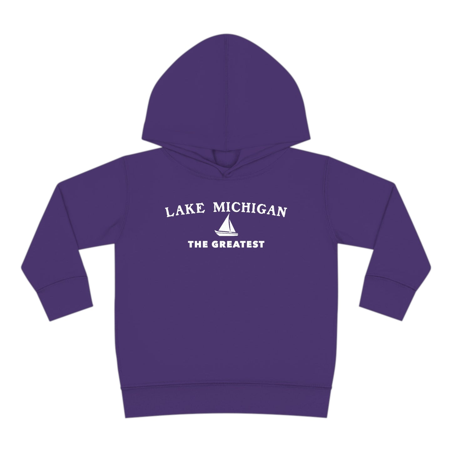 'Lake Michigan The Greatest' Hoodie (w/USA Flag Outline) | Unisex Toddler