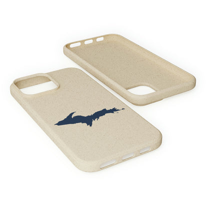 Michigan Upper Peninsula Biodegradable Phone Cases (w/ Navy UP Outline) | Apple iPhone