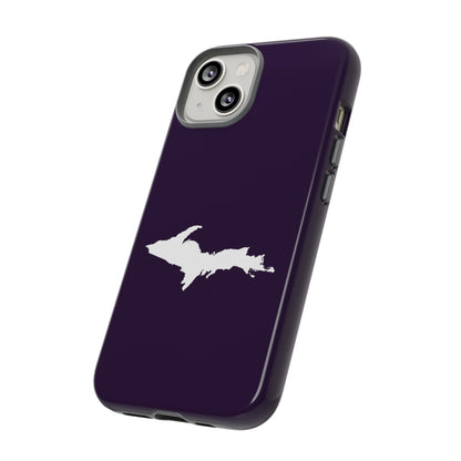 Michigan Upper Peninsula Tough Phone Case (Blackcurrant w/ UP Outline) | Apple iPhone