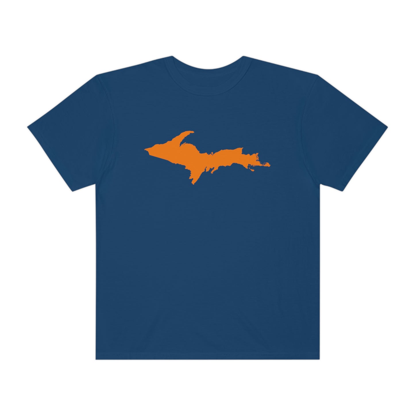 Michigan Upper Peninsula T-Shirt (w/ Orange UP Outline) | Unisex Garment-Dyed