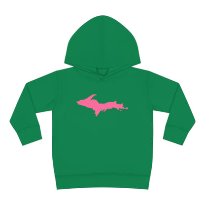 Michigan Upper Peninsula Hoodie (w/ Pink UP Outline) | Unisex Toddler