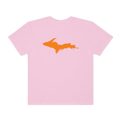 Michigan Upper Peninsula T-Shirt (w/ Orange UP Outline) | Unisex Garment-Dyed